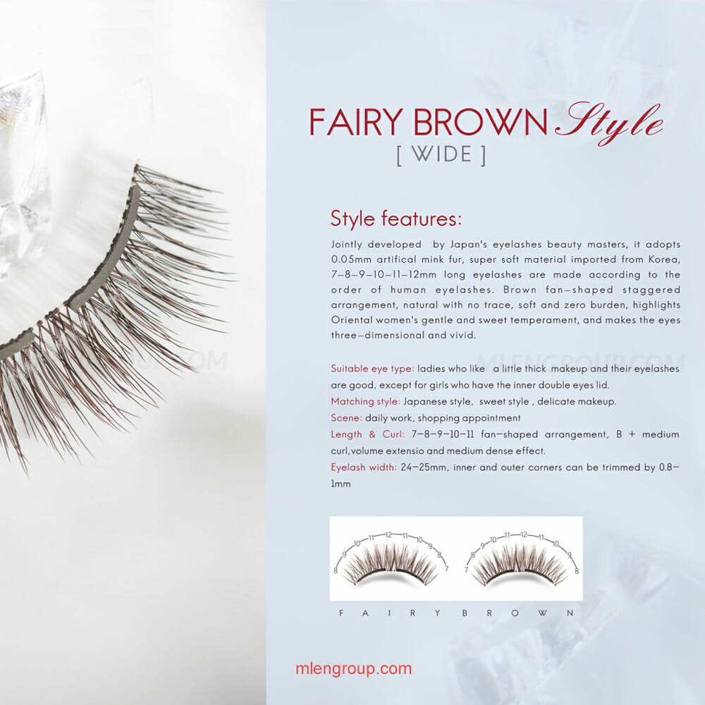 mlen group mlen magnetic eyelashes brown fairy style 8