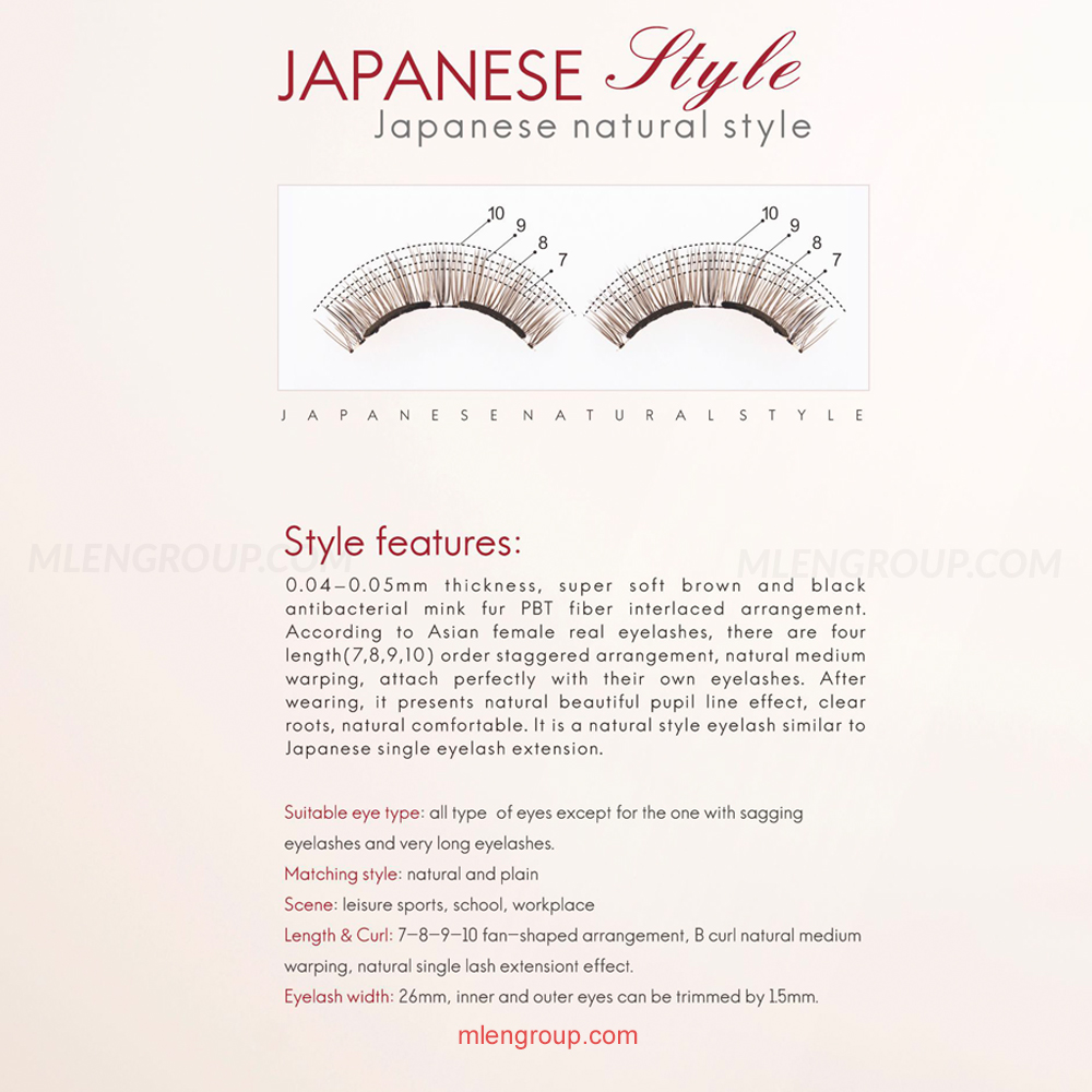 mlen group mlen magnetic eyelashes japanese natural 8