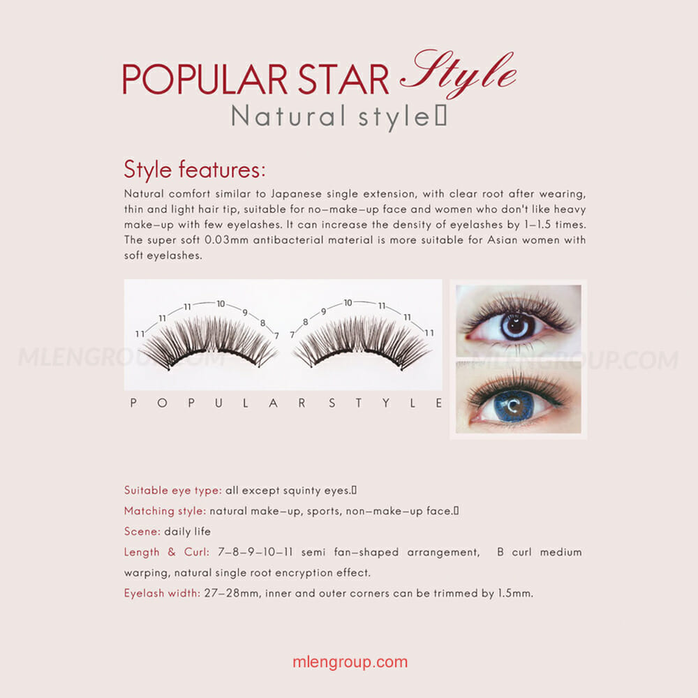 mlen group mlen magnetic eyelashes popular star style 8