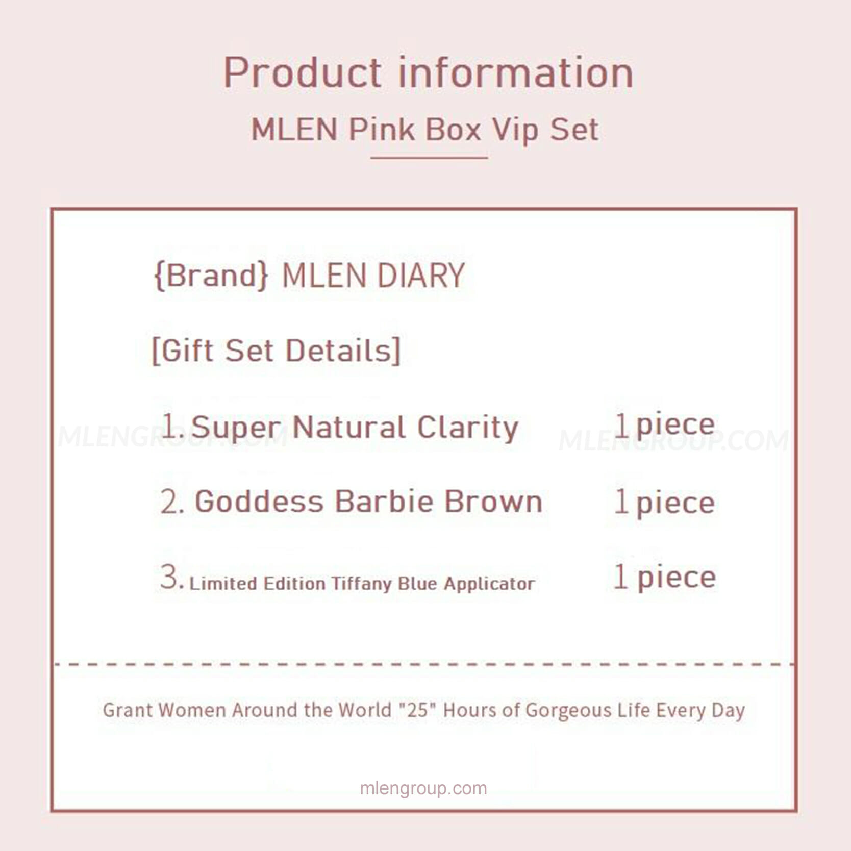 mlen group mlen pink box exclusive vip set (duo lashes style) 4