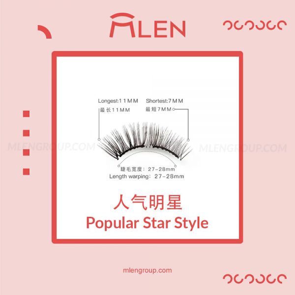 mlen group mlen magnetic eyelashes popular star style 1