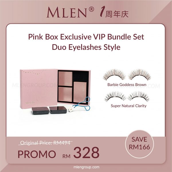 Exclusive Pink Box Set (Duo Eyelashes Style) - Image 1