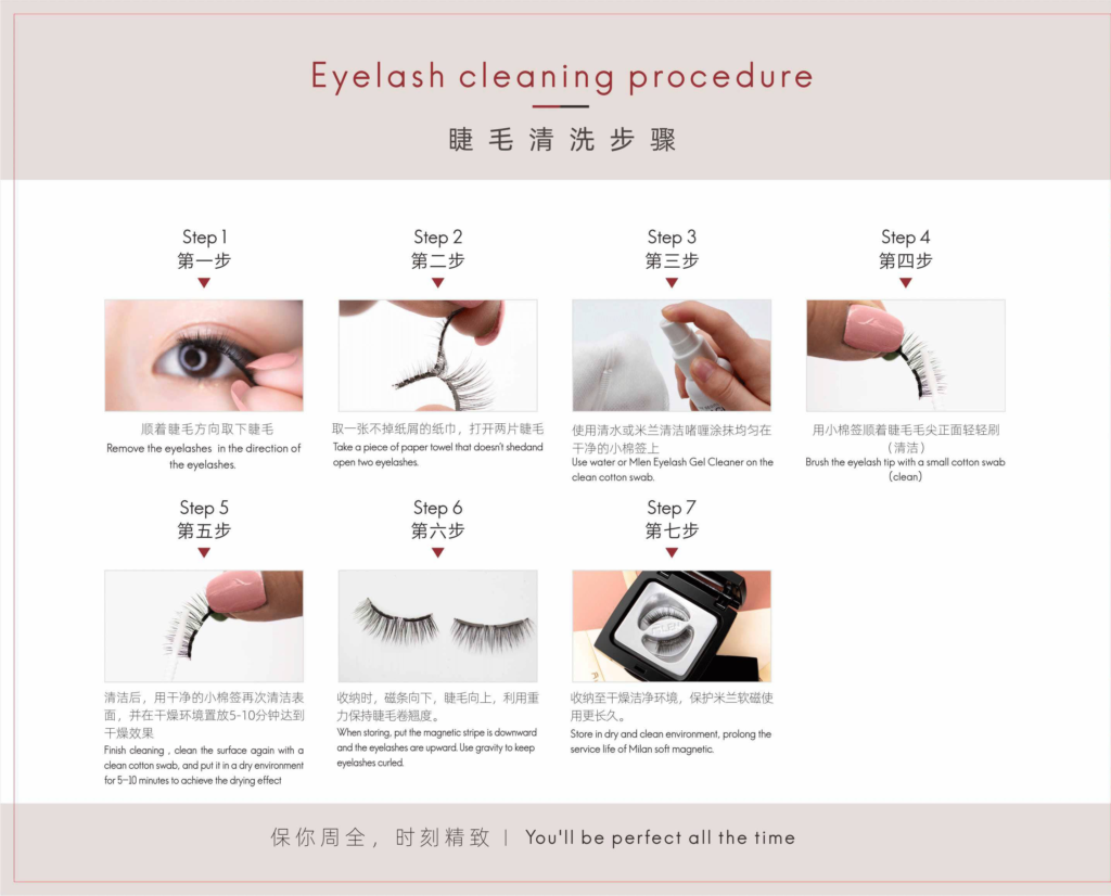mlen soft magnetic eyelash cleaning procedure